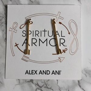 Alex and Ani Gold Arrow Earrings